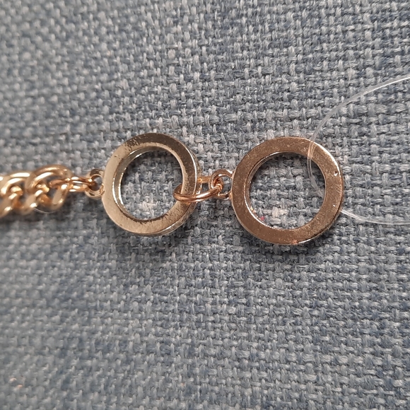 Toggle Bracelet Silver Beads Gold Chain Adjustable Length Fun Lightweight - Picture 4 of 6